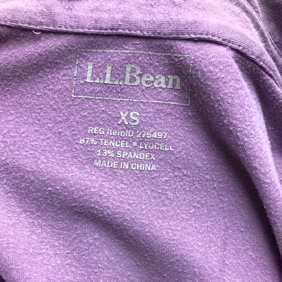 LL Bean Women’s XS Purple Button Down Top - Picture 3 of 7